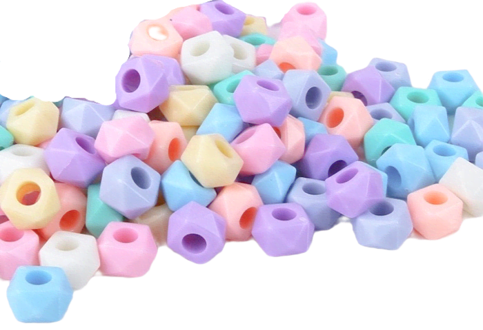 Mia Girl Hair Beads - Pastel 2-Pack Rainbow/Pastel